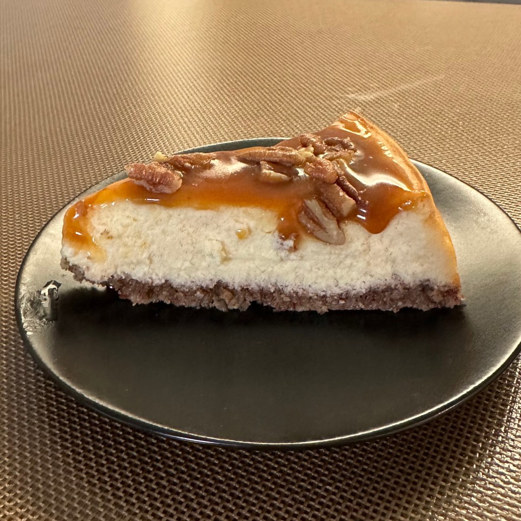 Vanilla Cheesecake with Caramel and Salted Pecans. Let’s do&nbsp;this!!!